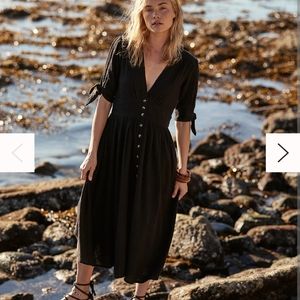 Free people black love of my life midi dress